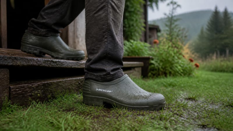 Dunlop Monocolour: калоші для дачі, городу і легкого походу