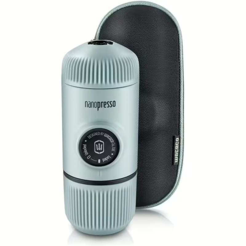 Портативна еспресо-кавоварка Wacaco Nanopresso Синій з чохлом 80 мл, блакитний 80 мл