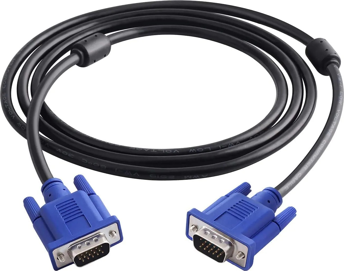 WiredCom® VGA to VGA Cable 1.5 M Support PC/Monitor/LCD/LED,Plasma,Projector,TFT. VGA to VGA Converter Adapter Cable (Set Of 1) (1.5 Meter)