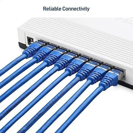 Cat6 Ethernet Cable, High-Speed 550MHZ / 10Gigabit Speed UTP LAN Cable, Network Cable Internet RJ45 Cable LAN Wire, Patch Computer Cord Gigabit Category 6 Wires for Modem,Router Blue