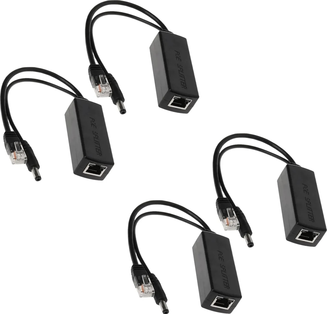 WiredCom® Deluxe POE Splitter Active Power Over Ethernet Splitter 48V to 12V for POE Devices, Switches, IP Camera, IP Phone DEPOES1X
