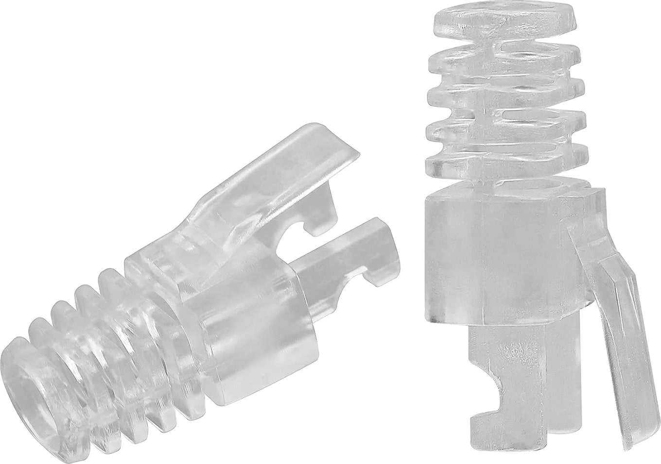 WiredCom® Cat5E Cat6 Rj45 Plugs Ethernet Network Cable Strain Relief Socket Boots Caps RJ-45 Connector Silicone Cap (Transparent)