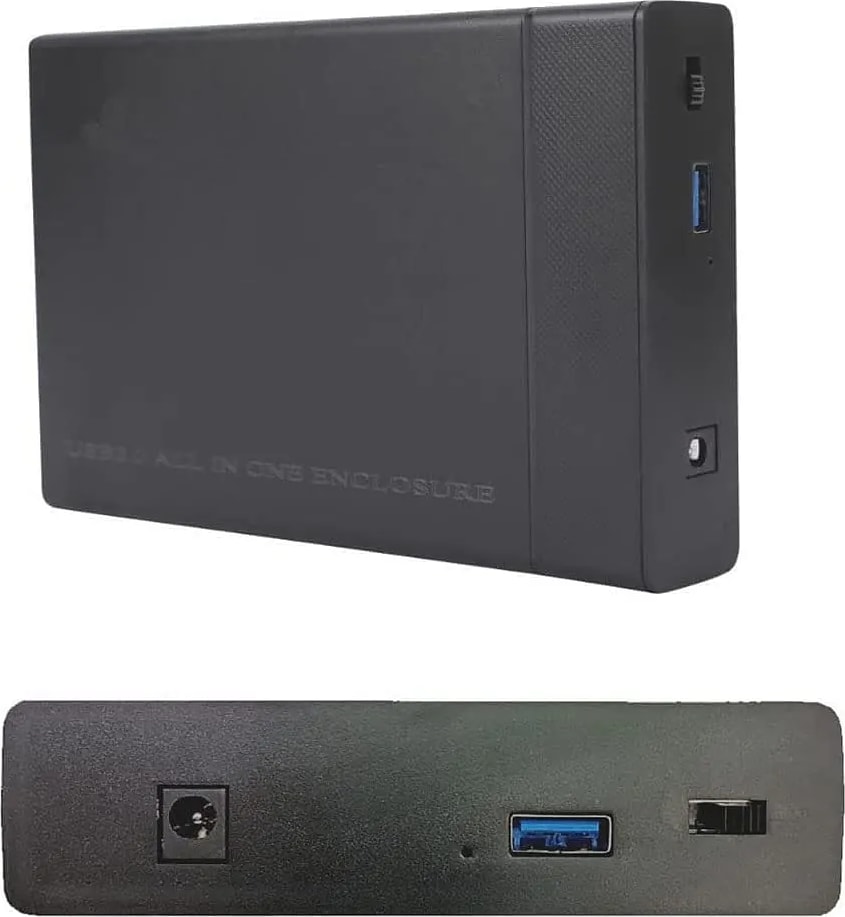 WiredCom 2 in 1 External Hard Drive Casing for 2.5″ & 3.5″ Sata Hard Drives Dual 2.5 inch and 3.5 inch HDD Enclosure.