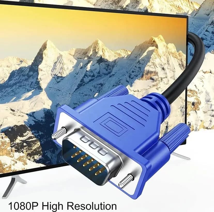 WiredCom® VGA to VGA Cable 1.5 M Support PC/Monitor/LCD/LED,Plasma,Projector,TFT. VGA to VGA Converter Adapter Cable (Set Of 1) (1.5 Meter)