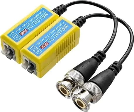 WiredCom® Video Balun | 8MP, 4K Passive HD BNC Video Balun Transceiver Transmitter Via Rj45 Cable AHD/TVI/CVI/CVBS for Full HD CCTV DVR Security Surveillance Camera System