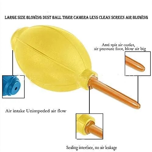 WiredCom Rubber Dust Cleaner Air Blower for Keyboard,Digital SLR Camera, Lens, Watch, Cell Phone, Computer Laptop (Random Color) (Pack of 2)