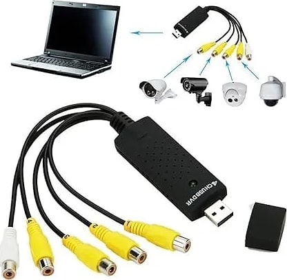 WiredCom® 4 Channel USB DVR Video Audio Capture Adapter