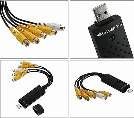 WiredCom® 4 Channel USB DVR Video Audio Capture Adapter