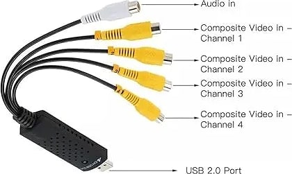 WiredCom® 4 Channel USB DVR Video Audio Capture Adapter