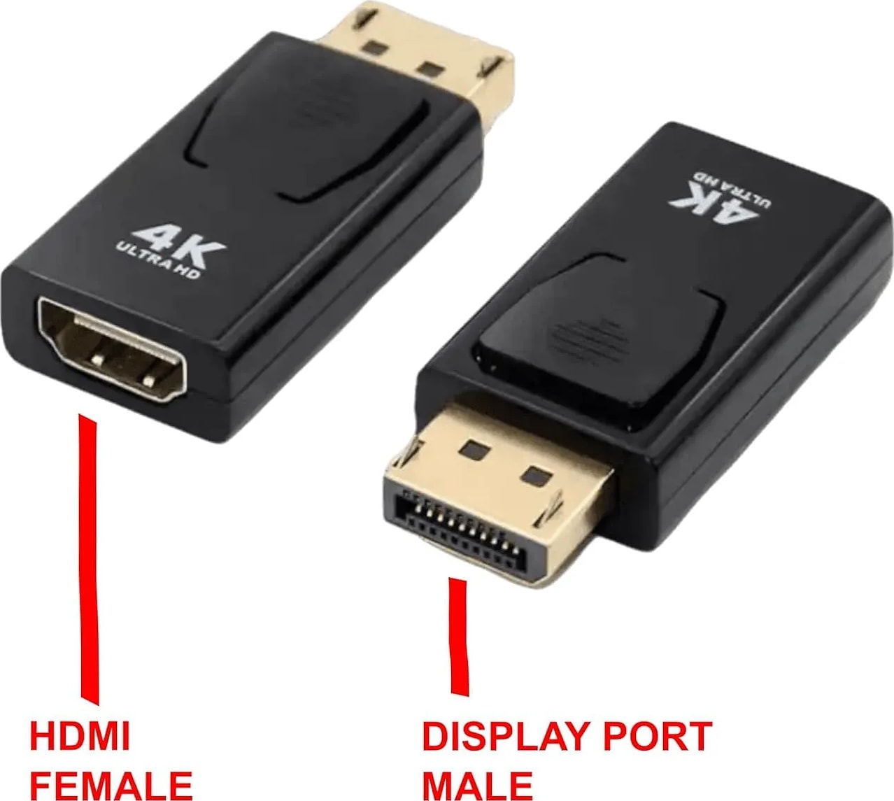 WiredCom 1080P DP to HDMI Adapter, DisplayPort Male to HDMI Female Converter ( Black )
