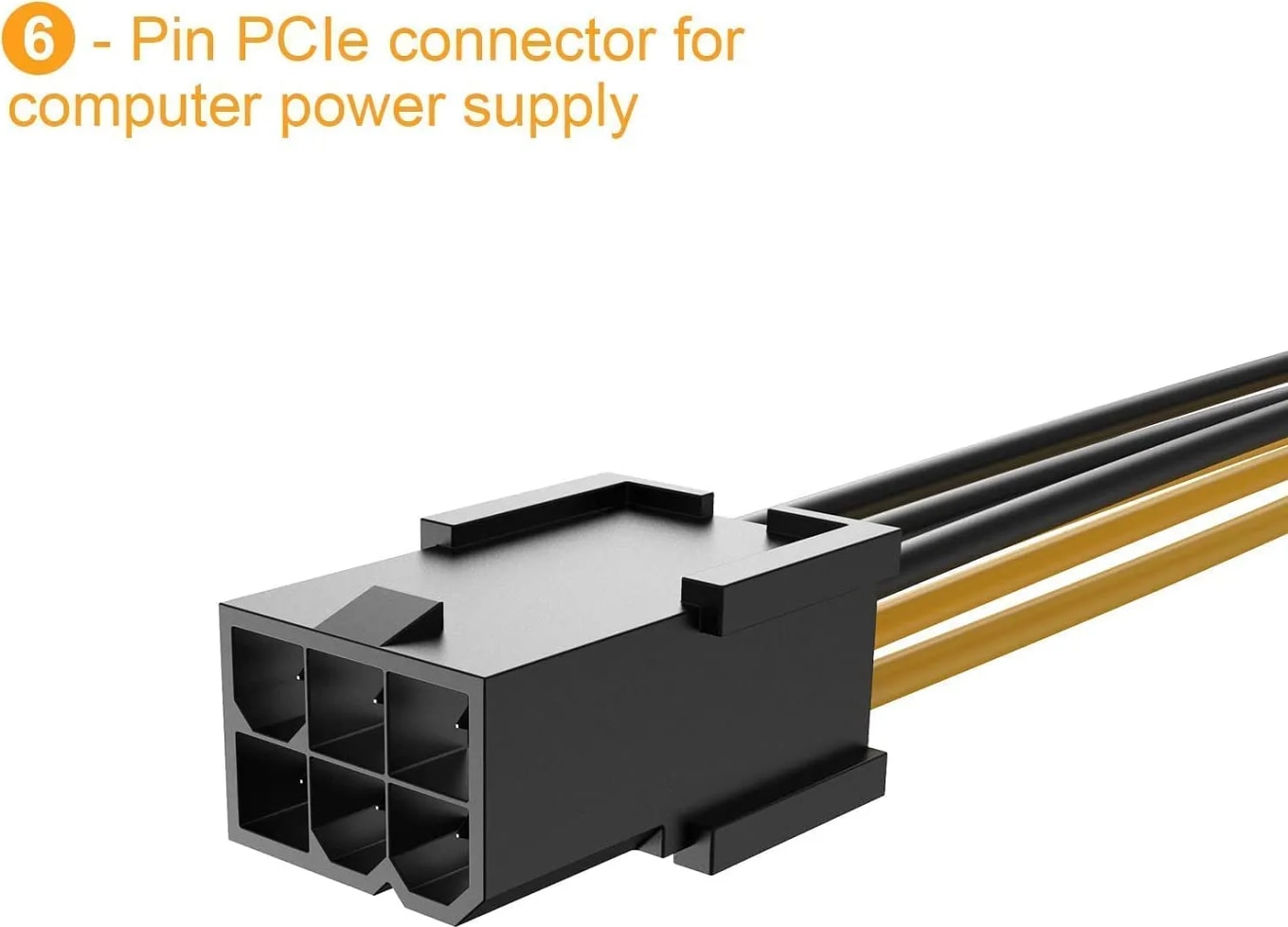 WiredCom 6-Pin To 8-Pin Pcie Adapter Cable, 6-Pin To 8-Pin Pcie Express Power Adapter Cable Suitable For Connecting Pci-X Card From Ati And Nvidia For Video Card