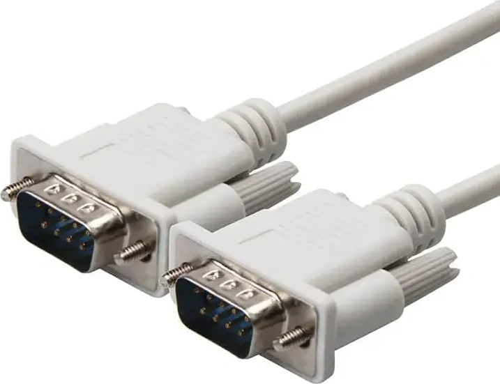 WiredCom Male to Male Serial DB9 RS232 9 PIN Male To 9 pin Male Serial Cable Converter Extension Cable for Data Communication