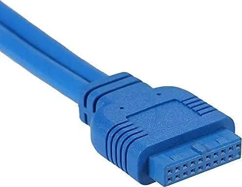 WiredCom USB 3.0 Front Panel Hub 2 Port Expansion Bay 20 Pin to USB3.0 60cm Bracket Adapter Cable for PC Desktop 2.5" Floppy Bay