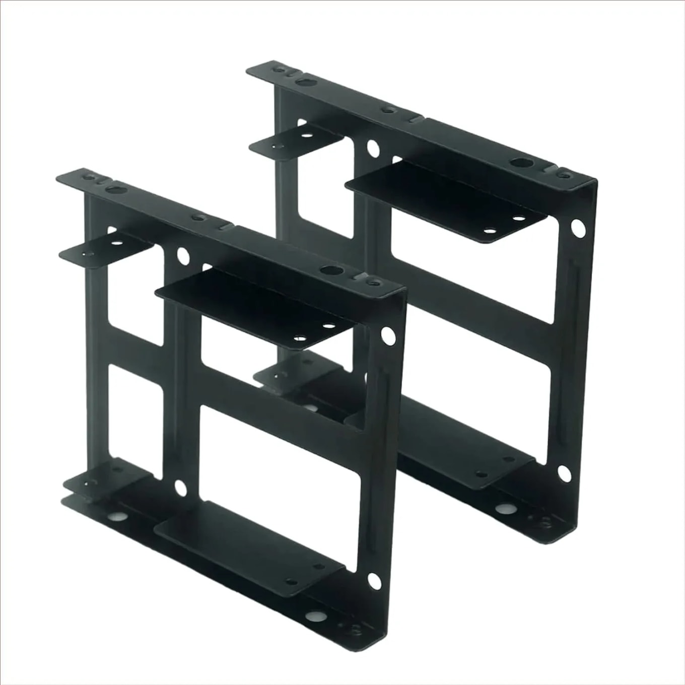 WiredCom® |2 Pcs| 2.5 to 3.5 Bay Internal Hard Disk HDD SSD Bracket Hard Drive Dual Desktop SSD Mounting Bracket Trey