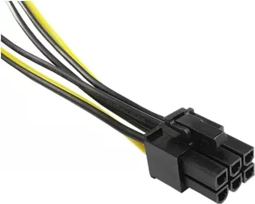 WiredCom® Dual Sata 15 Pin Male to 6 pin PCI Express Power Supply PCI-E Graphics Video Card Power Cable 19cm