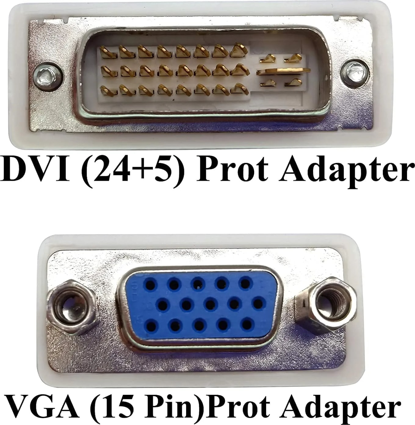WiredCom® DVI VGA Adapter DVI-I 24+5 Male to VGA HD15 Female Adapter Computer, PC Host, Laptop, Graphics Card to HDTV, LG HP Dell Monitor and Projector Any Colour
