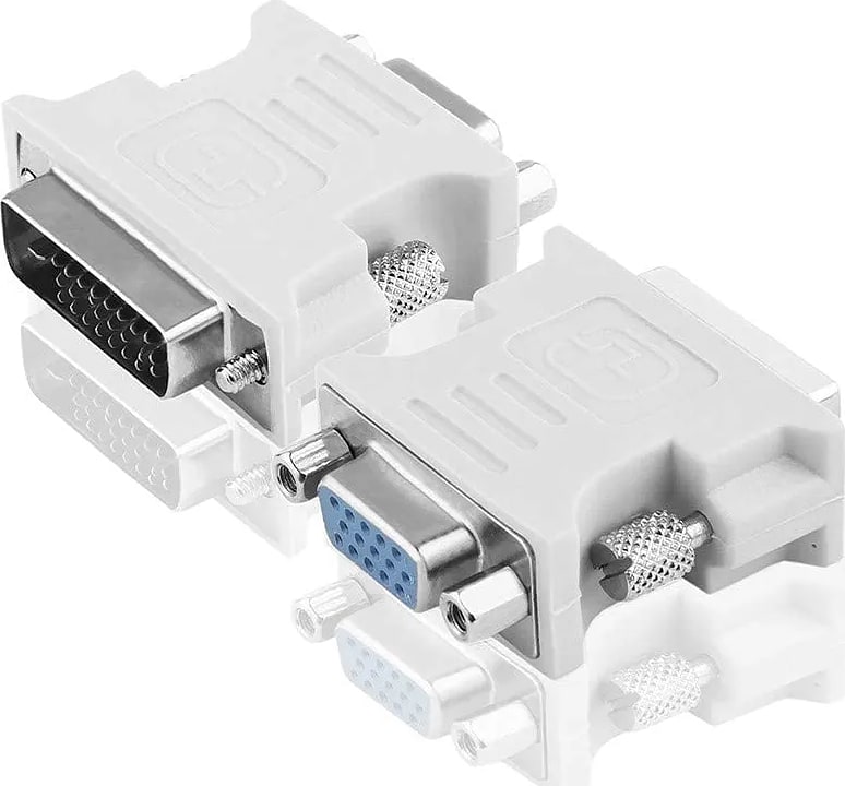 WiredCom® DVI VGA Adapter DVI-I 24+5 Male to VGA HD15 Female Adapter Computer, PC Host, Laptop, Graphics Card to HDTV, LG HP Dell Monitor and Projector Any Colour