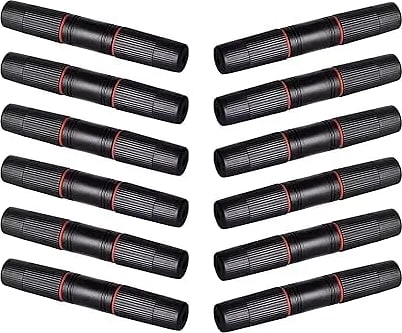 WiredCom® RJ45 Waterproof Connector, LAN Cable Shielded Joiner for CAT5/5e/6/8P8C Female to Female ethernet Coupler LAN Adapter Extender Double Head Outdoor, Black (Pack of 12)