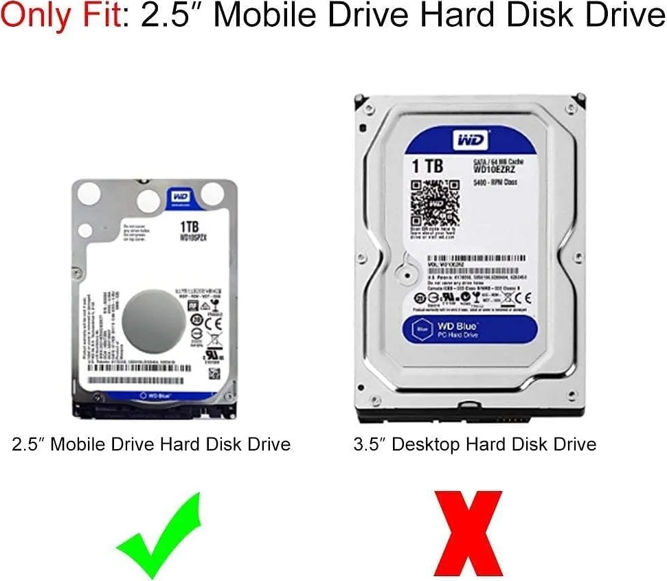 WiredCom® Type C to SATA Converter Adapter, Type C to SATA Cable Adapter for 2.5" Hard Disk Drive HDD SSD.(Black)