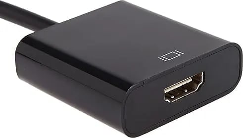 Display Port DP Male to HDMI Female Adapter Cable for Equipped 4K Ultra HD Monitors, Displays and HDTV's - Black
