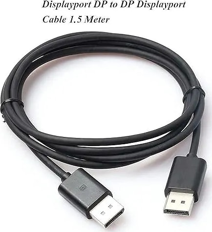 High Speed DP To DP Cable Gold Plated DisplayPort To DisplayPort Cable For PC, Laptop, TV & Gaming Monitor - Black (1.5 Meter)