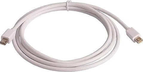 Mini DisplayPort Male to Mini Displayport DP Male Cable Adapter for MacBook, Macbook Air, Macbook Pro and Thunderbolt-Enabled Devices - Mini DP Male to Male Cable - 1.8M (White)
