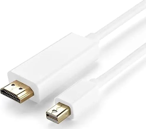 Mini DP to HDMI , Mini DisplayPort/Thunderbolt to HDMI Cable for Surface Pro, MacBook Pro, iMac, Mac Mini (1.8 m) - White