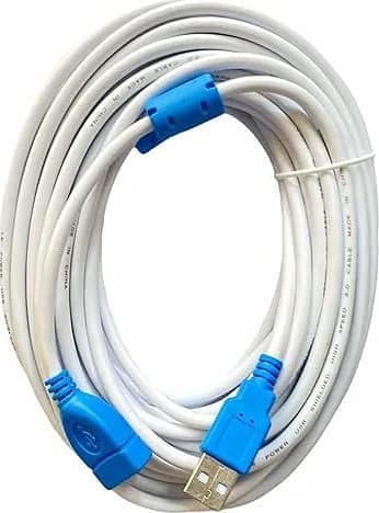 USB 2.0 Extension Cable, Male to Female High Speed Repeater Extender Cord for Keyboard Mouse Printer External Hard Drive and More - White (3 Meter)