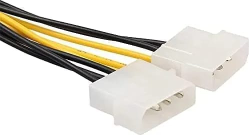 WiredCom 8 Pin PCI Express to Dual 4 Pin Molex LP4 Graphics Card Power Cable,2 x Molex 4 Pin to 8-Pin PCI Express Video Card Pci-e ATX PSU Power Converter Cable