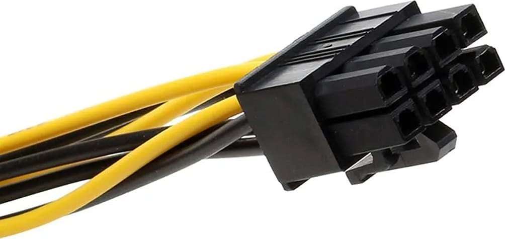 WiredCom 8 Pin PCI Express to Dual 4 Pin Molex LP4 Graphics Card Power Cable,2 x Molex 4 Pin to 8-Pin PCI Express Video Card Pci-e ATX PSU Power Converter Cable