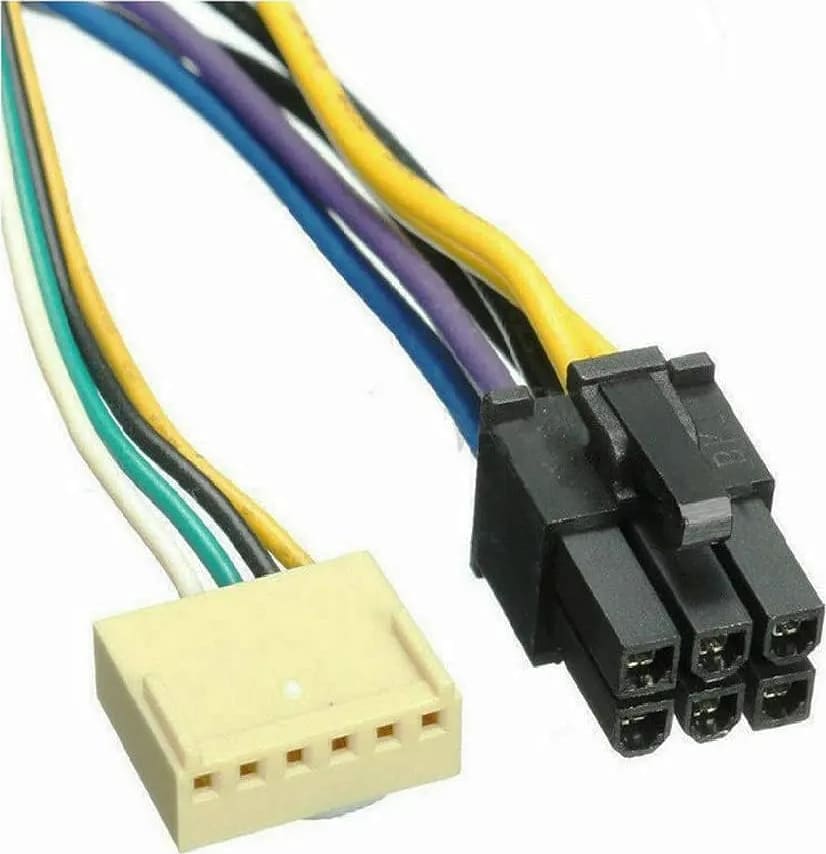 WiredCom ATX Main 24 Pin Female to 6 Pin Male 6 Pin PCI-E PSU Power Adapter Supply Cable Connector for HP Elite