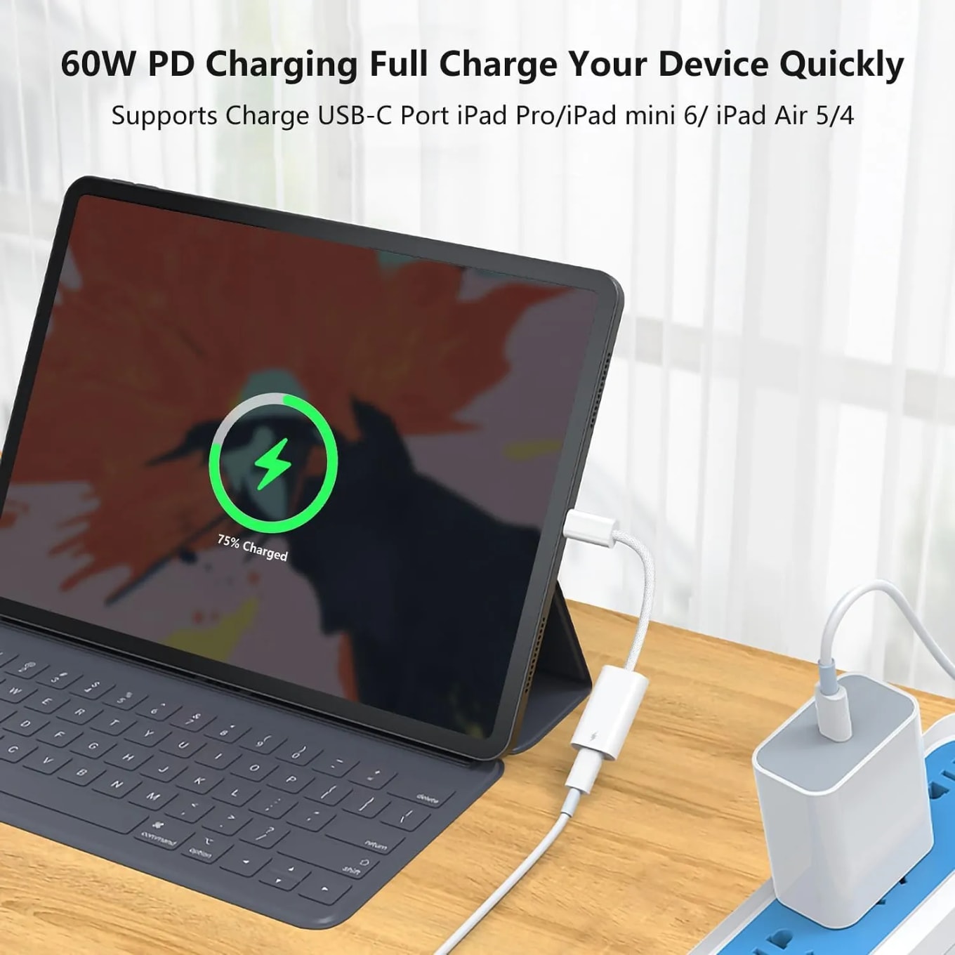 WiredCom UsbC To Lightning ChargeAdapter For iPhone 15,Usb C Male To Lightning Female 60W Pd Fast Charge &Data Transfer Converter Fit With iPhone 15Pro/15ProMax,iPadProAir,Galaxy,Pixel(Not For Audio)