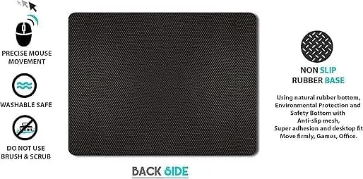 WiredCom® Computer Office Power Point Excel Word Short Cut Shortcuts Keys Keyboard Mouse Pad Mousepad Anti-slip Rubber Sole for Home Office (21 x 25 cm)