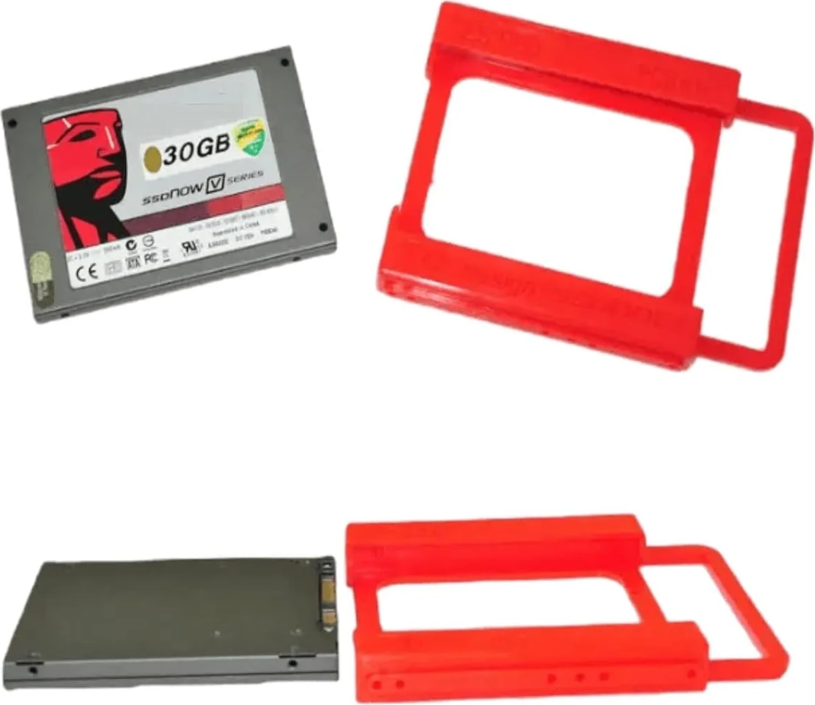 WiredCom | 2 Pcs | Fiber Screwless 2.5 inch to 3.5 inch HDD SSD Sata Hard Drive Mounting Disk Adapter Bracket and Plastic Dock Holder