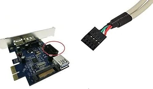 WiredCom® 2 Port USB 2.0 Motherboard Rear Panel Expansion Bracket to IDC 9 Pin Motherboard USB Cable Host Adapter