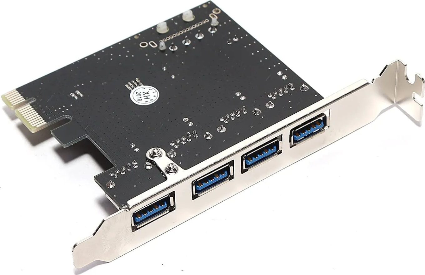 WiredCom® 4 Port USB 3.0 PCI Express Card up to 5 Gbps Speed, with 4-Pin Power Connector PCI-E