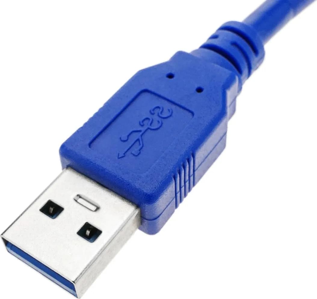WiredCom® USB 3.0 Male to Female Extension Cable with Panel Mount Screw hole lock connector adapter cord-Blue