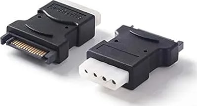 WiredCom® 15 Pin SATA Male to 4 Pin Molex Female Power Adapter for IDE Hard Drive/CD/DVD