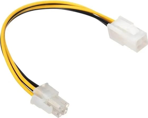WiredCom ATX 4 Pin Male to ATX 4 Pin Female PC CPU Power Supply SMPS Motherboard CPU Connector
