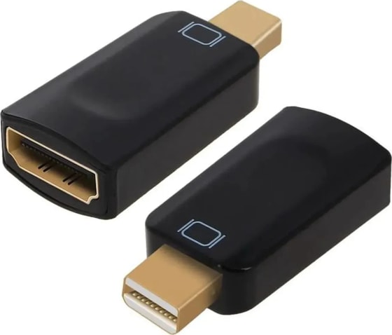 WiredCom Mini DP Thunderbolt Mini Display Port Male to HDMI Female Adapter Converter (Mini DP to HDMI) Black or White, Assorted