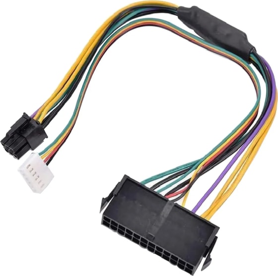 WiredCom ATX Main 24 Pin Female to 6 Pin Male 6 Pin PCI-E PSU Power Adapter Supply Cable Connector for HP Elite
