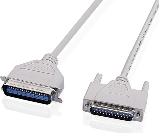 WiredCom DB25 Male to Centronics 36 Male Parallel Printer Cable IEEE1284 LPT Printer Cable Wire for Dot Matrix and Old Inkjets Printer (1.5 Meter)