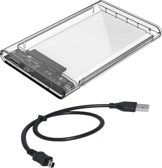 WiredCom® Usb 2.0 2.5 Inch SATA to USB External Hard Drive Enclosure HDD/SSD, Hard Disk Box Enclouser