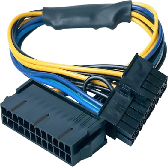 WiredCom® ATX PSU 24 Pin to 18 Pin Power Supply Braided Sleeved Cable for HP Z220 Z230 Z420 Z620 Workstation, IBM/Lenovo PCs, Motherboards C2418