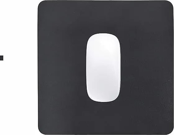WiredCom Mouse Pad for Work from Home/Office | Vegan Leather | Anti-Skid, Anti-Slip, Reversible use, Dual Color | Splash-Proof - Black (Pack of 1)