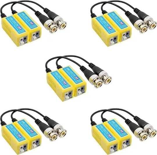 WiredCom® Video Balun | 8MP, 4K Passive HD BNC Video Balun Transceiver Transmitter Via Rj45 Cable AHD/TVI/CVI/CVBS for Full HD CCTV DVR Security Surveillance Camera System