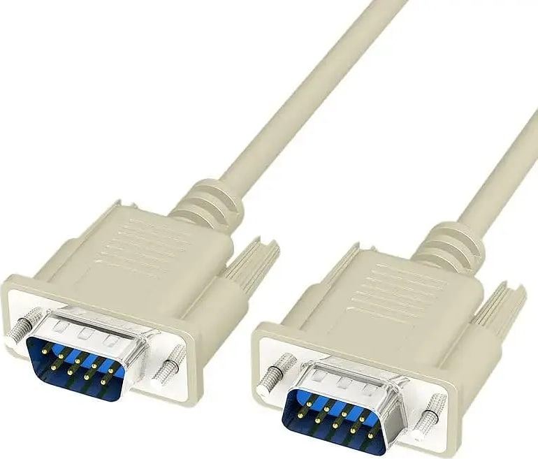 WiredCom Male to Male Serial DB9 RS232 9 PIN Male To 9 pin Male Serial Cable Converter Extension Cable for Data Communication