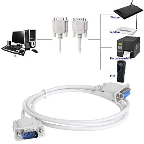 WiredCom DB9 RS232 9 PIN Male To 9 pin Female Serial Cable Converter Extension Cable for Data Communication