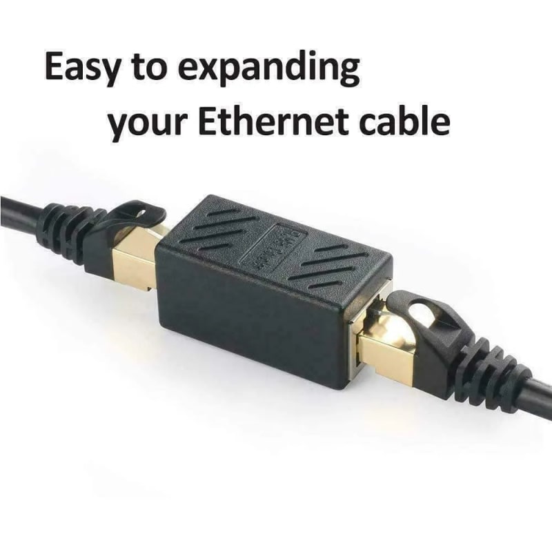WiredCom RJ45 Female to Female Coupler Cat7, Cat5, Cat5e 8P8C Connector Inline Power LAN Adapter Adsl Extension Jointer