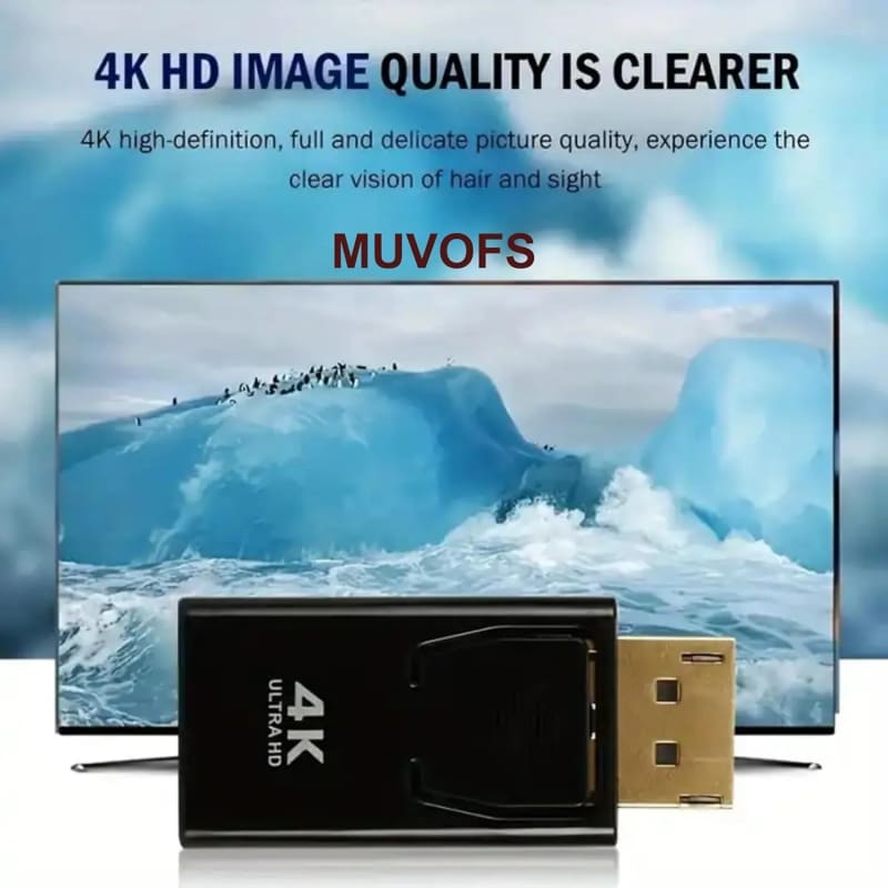 WiredCom 1080P DP to HDMI Adapter, DisplayPort Male to HDMI Female Converter ( Black )
